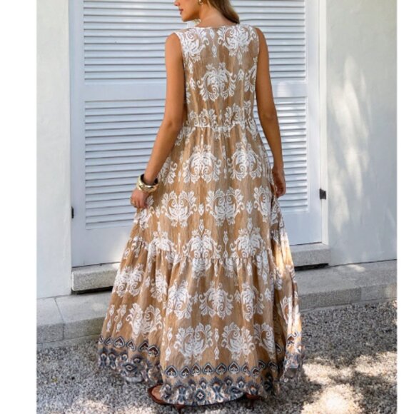 NEW Boho Loose Maxi Dress L- XL - Picture 3 of 5